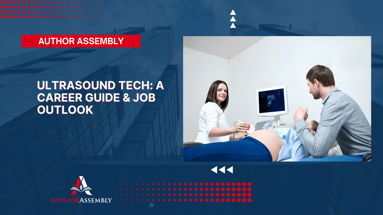 A chart comparing the shorter education time but high salary of an Ultrasound Tech to that of a doctor.