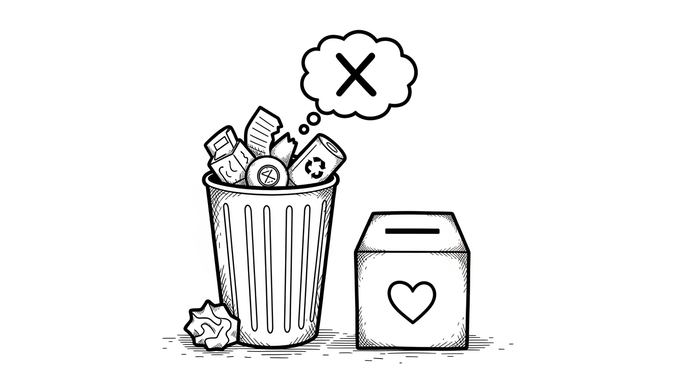 Storyboard style infographic detailing the steps of achieving a minimalist home