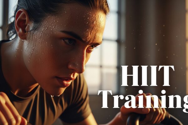A focused person performing a high-intensity HIIT workout in a sun-drenched industrial loft, representing the intensity of a 15-minute routine.
